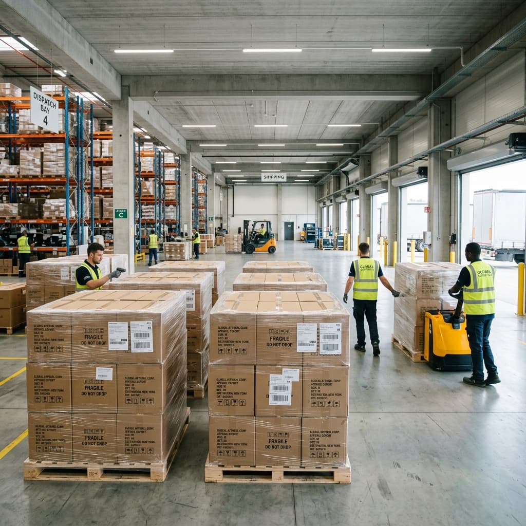 Apparel production stage 11: Despatch - Ex-factory to the port